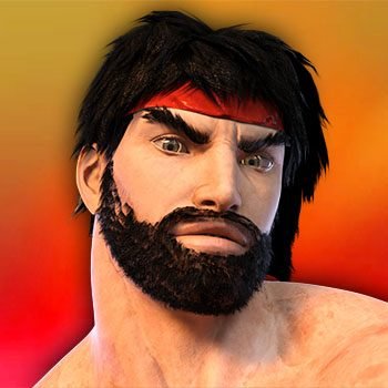 Thumb for the Street Fighter Mortal Kombat Dead or Alive porn parody cosplay site showing a Ryu closeup render